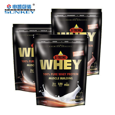 Whey Protein Coffee Tea Bao bì Lá nhôm Clear Stand Up Pouch With Zipper