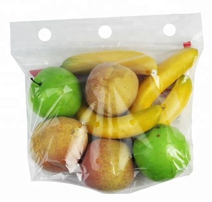 Bảo vệ phân hủy sinh học Bao bì trái cây và rau quả Túi nhựa có dây kéo trong suốt